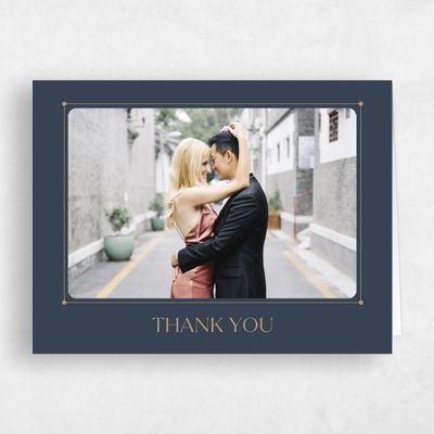 Navy, Blue Wedding Thank You - Colbie Portrait