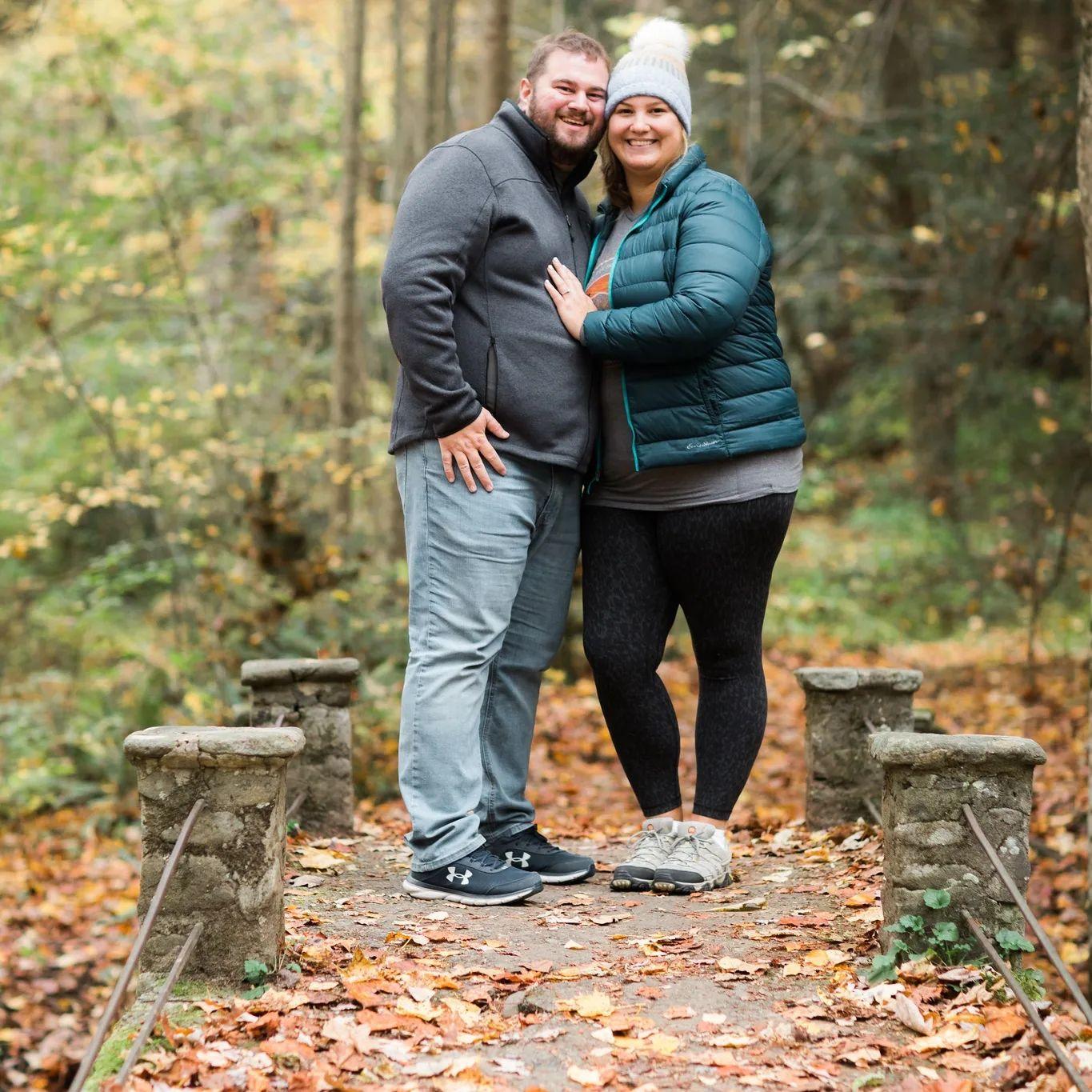 The bridge in Smokey Mountain National Park where Tim popped the question