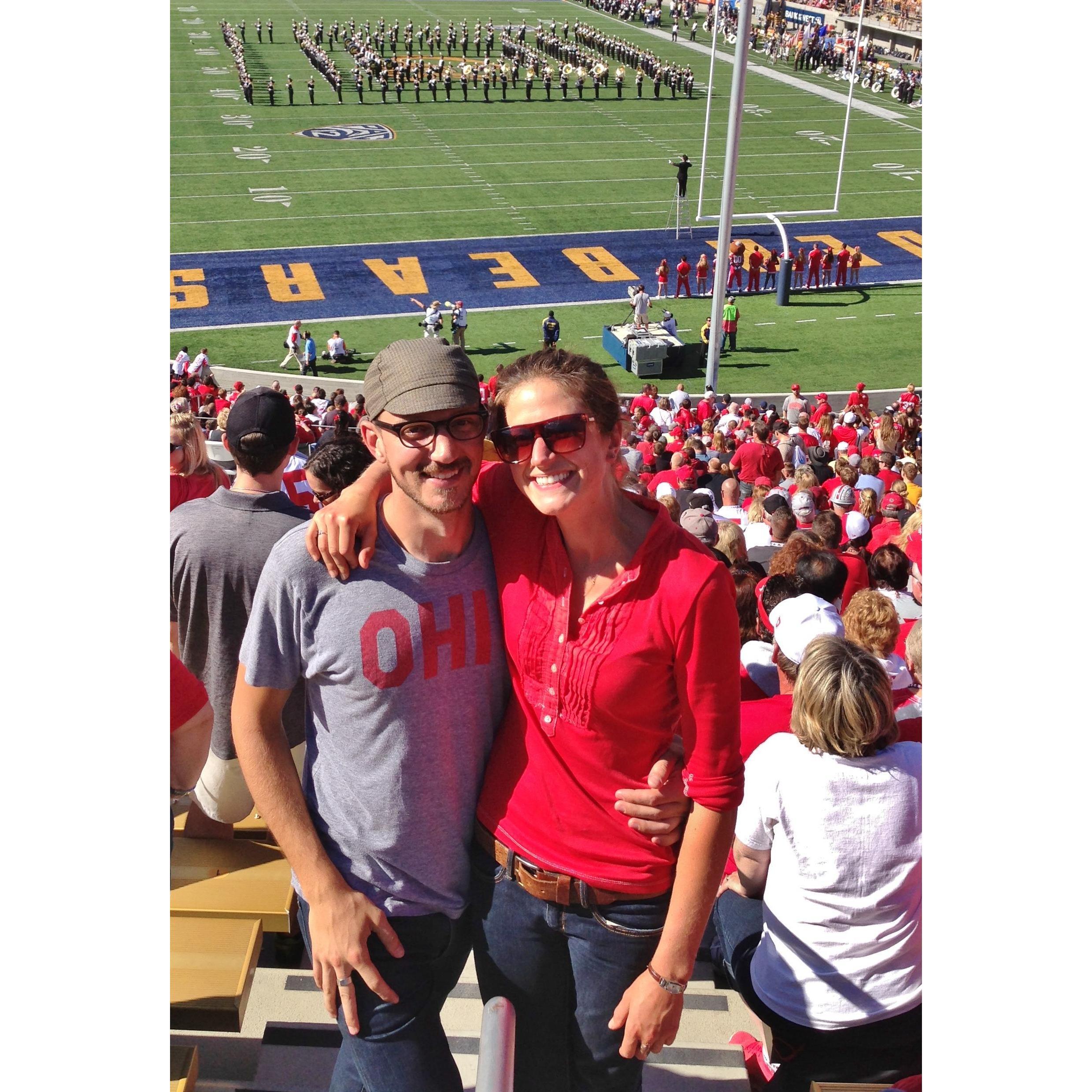 visiting friends in San Francisco and oh the Buckeyes happen to be playing Cal that weekend (please note: Heather in Badger red)