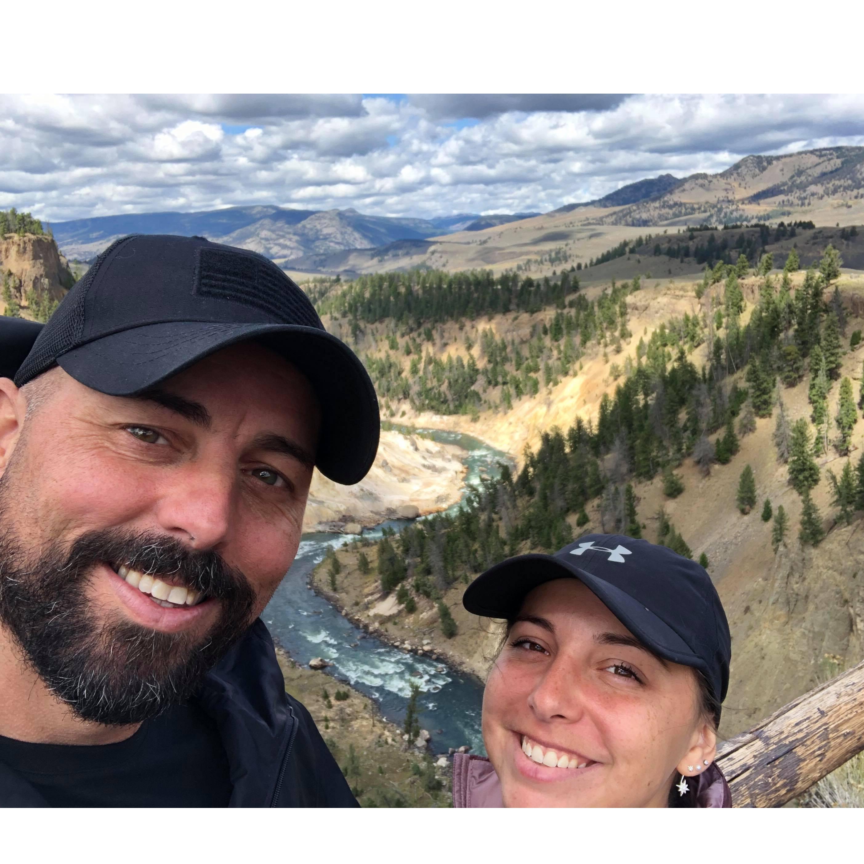 Somewhere along our month long journey. Sleeping in tents, tepees, tiny homes, and our car. Great views, great company.