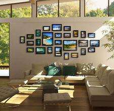 US 26 Pieces Wood Wall Mount Photo Frames Multi Picture Collage Set Home Deco q5
