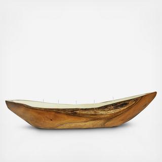 Wood Boat Candle
