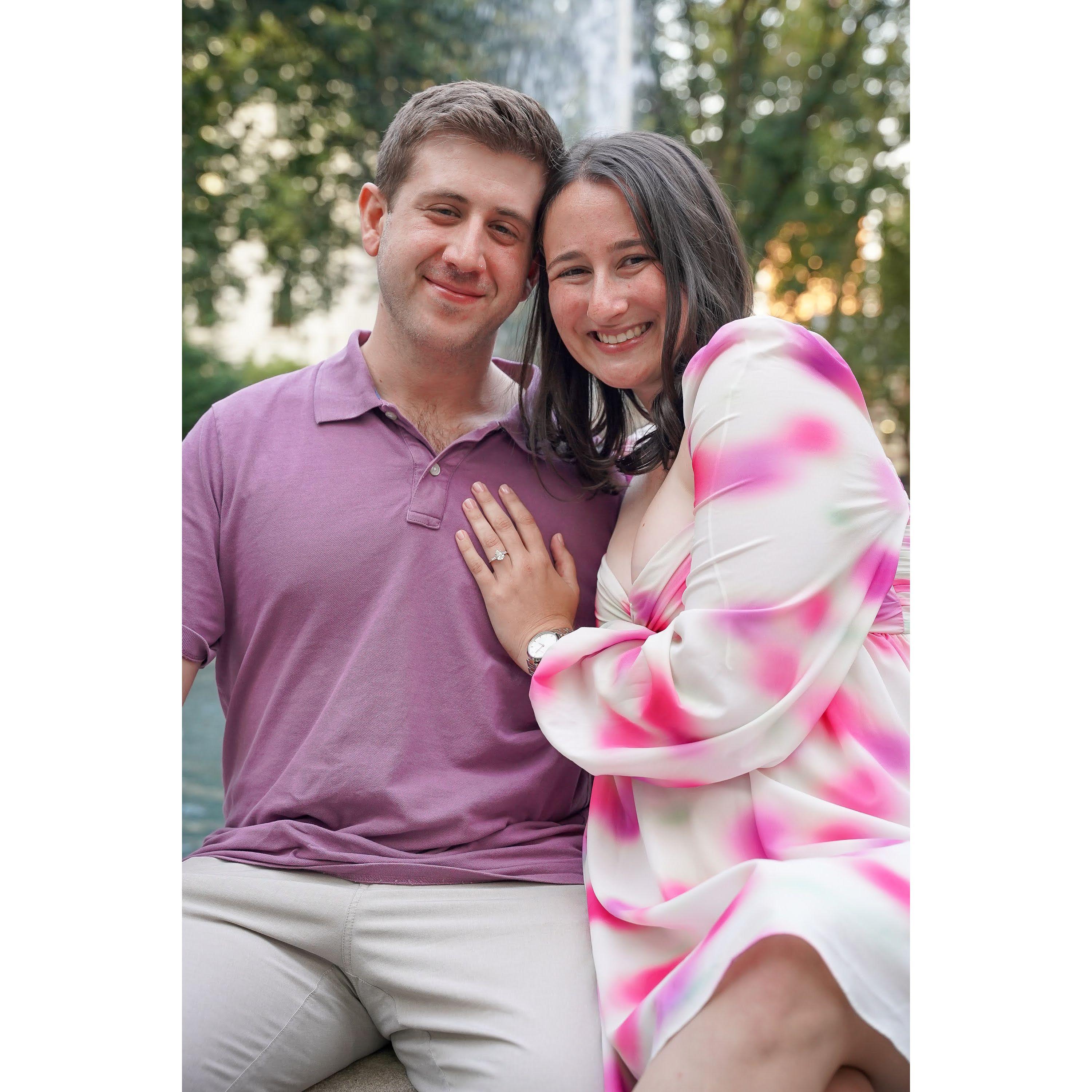 Jay's proposal in Washington Square Park on August 19th, 2023!