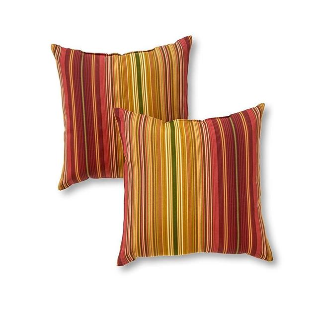 Greendale Home Fashions Outdoor Accent Pillows, Kinnabari, Set of 2