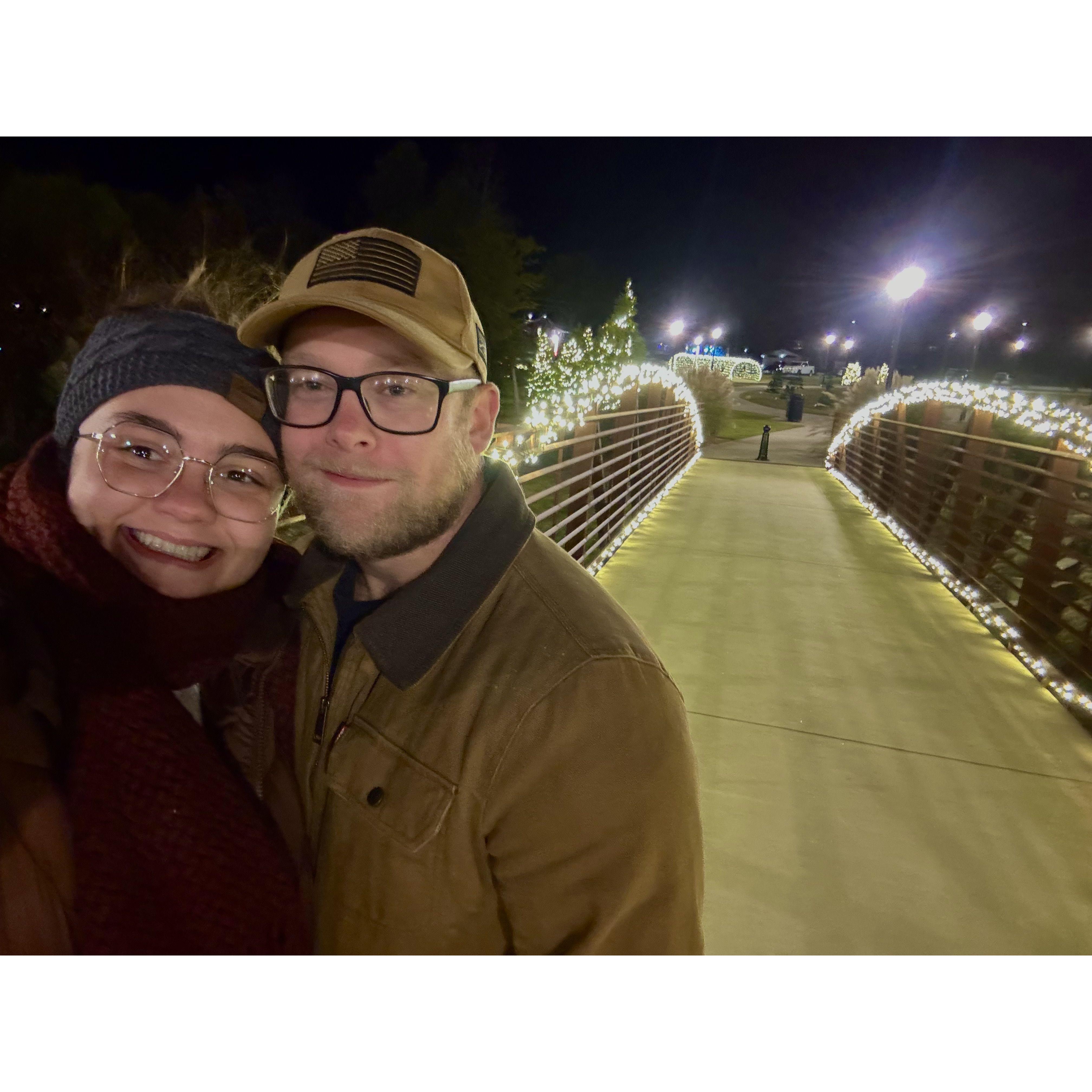 Christmas lights in downtown Kennesaw