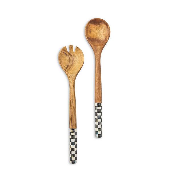 Mackenzie-Childs Courtly Check Salad Servers, Set of 2