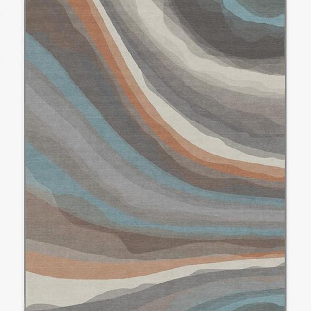 Watercolor Waves Sandstone Rug