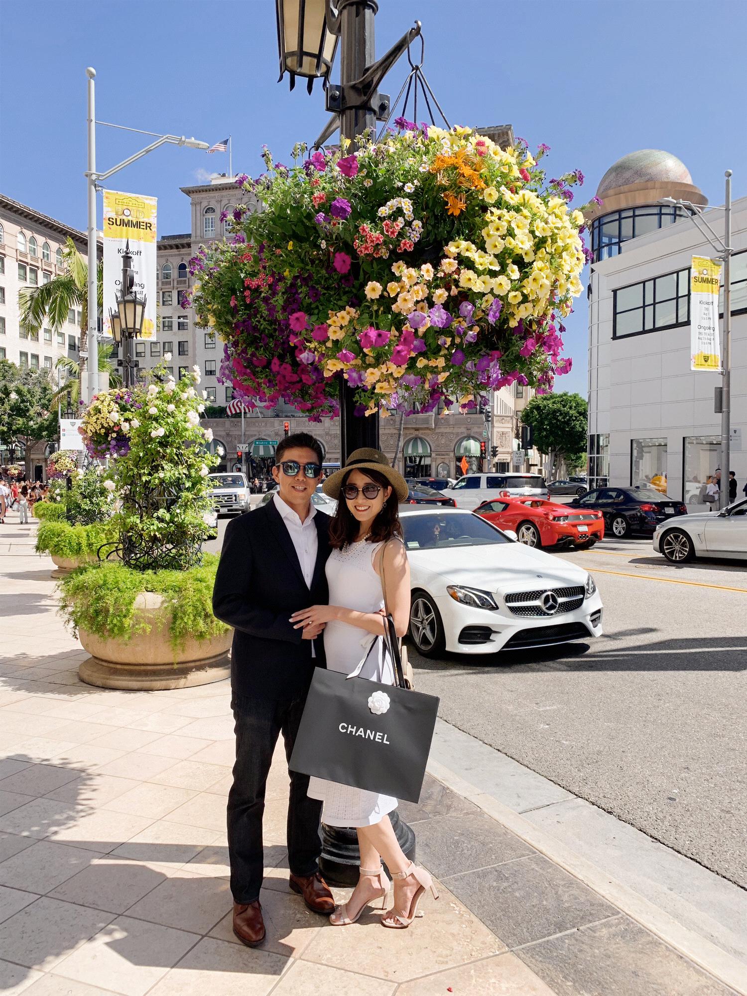 Summertime at Beverly Hills with Charles' parents.