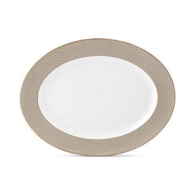 Lismore Diamond Gold Collection Oval Platter