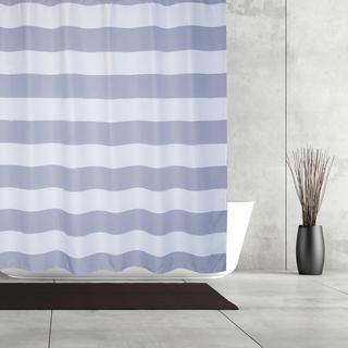 Queen Stripe Waffle Shower Curtain