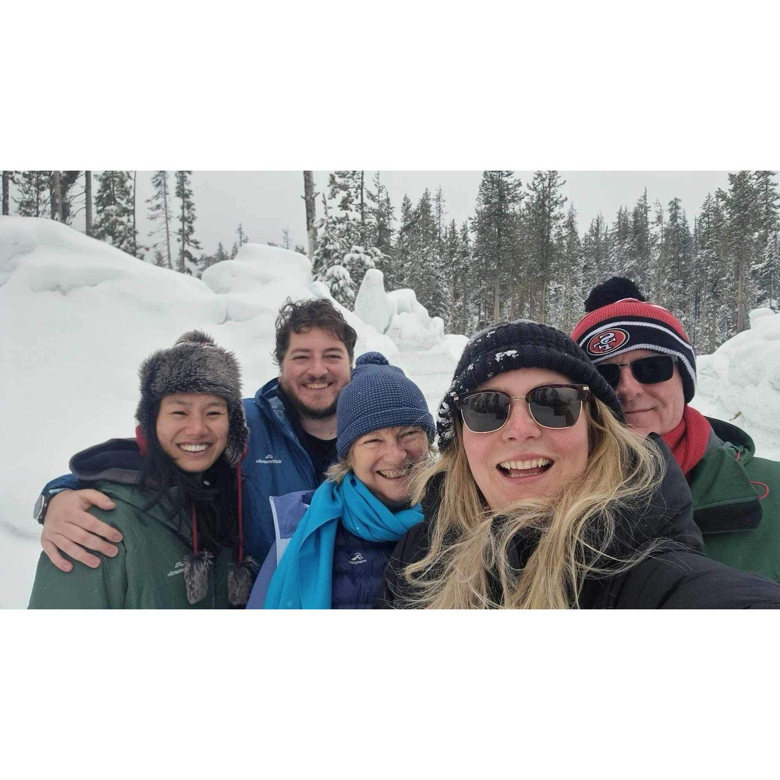 Higgins vs. snow, snow won because we couldn't get into Crater Lake :(