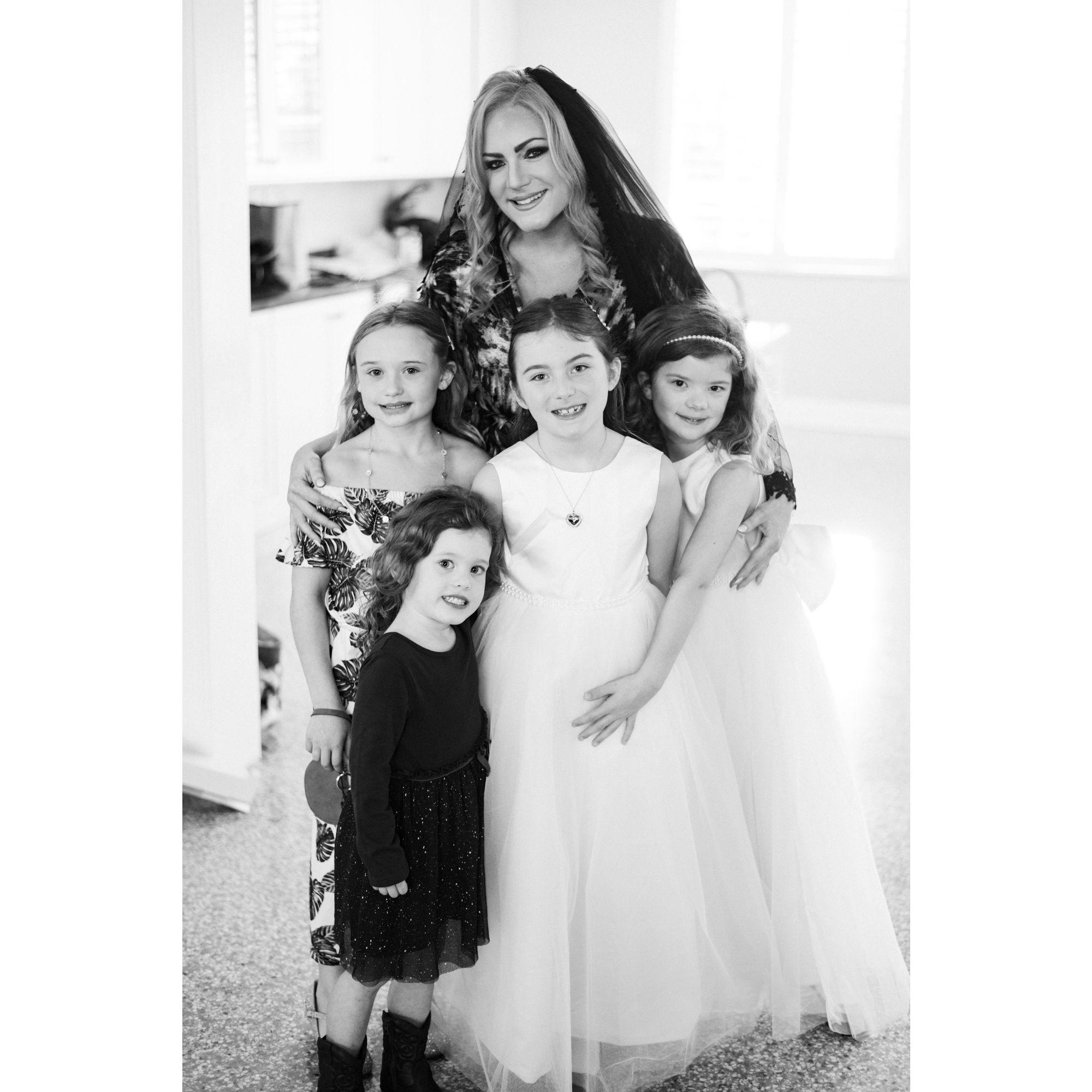 So much love! Lauren with Kylie, Betty, Evie and Juliet
