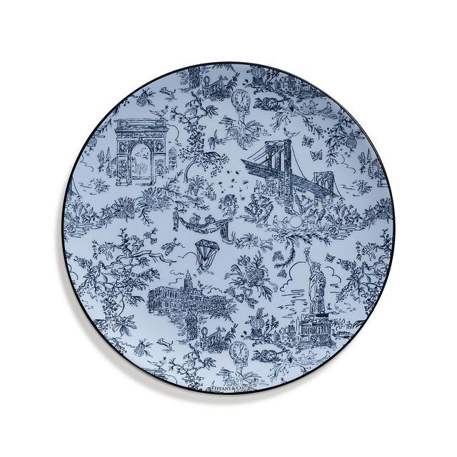 Tiffany ToileDessert Plate in Bone China