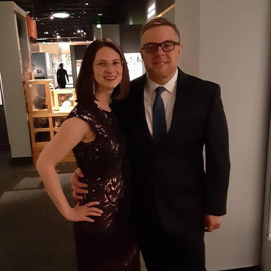 At Julia's company holiday party