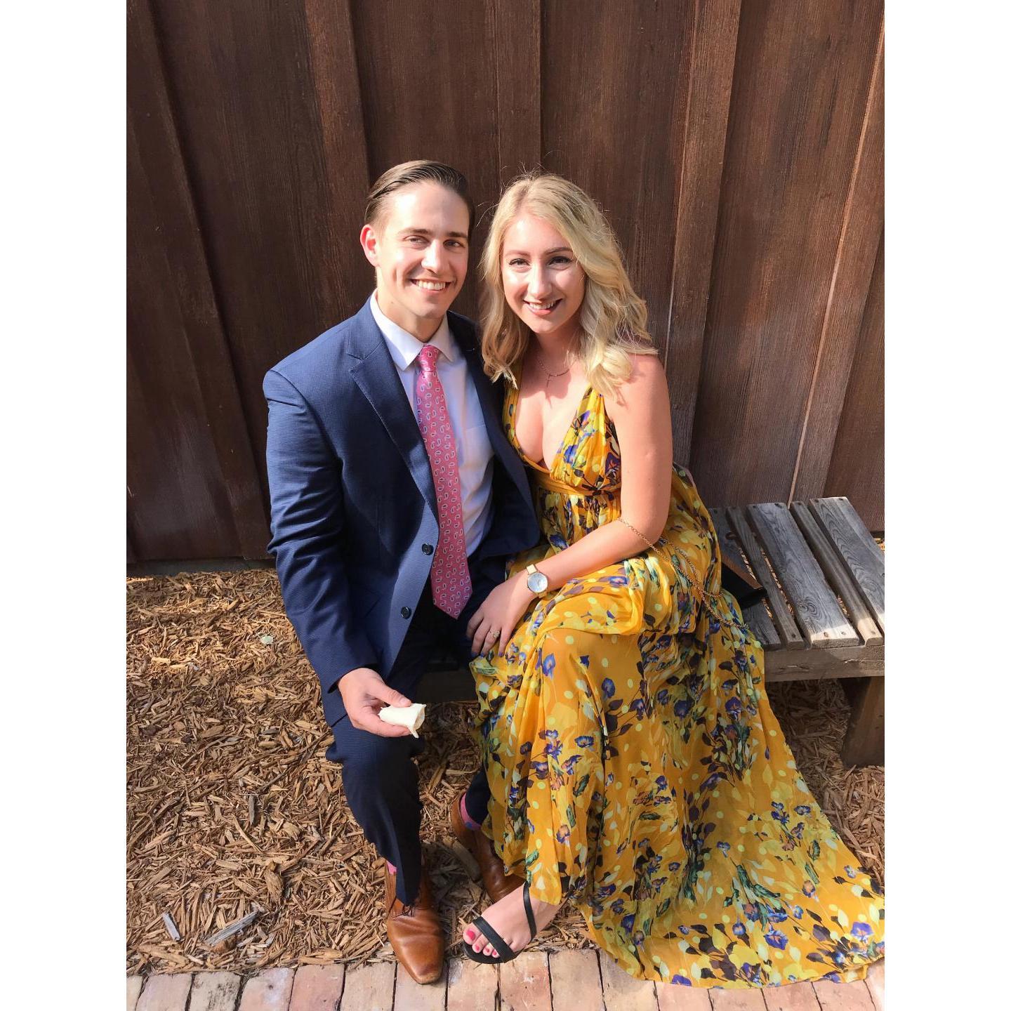 Our first wedding together.