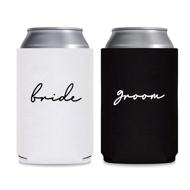 Mr&MrsGifts Bride and Groom Gifts Wedding Can Cooler for Honeymoon Essentials Engagement Gifts for Couples