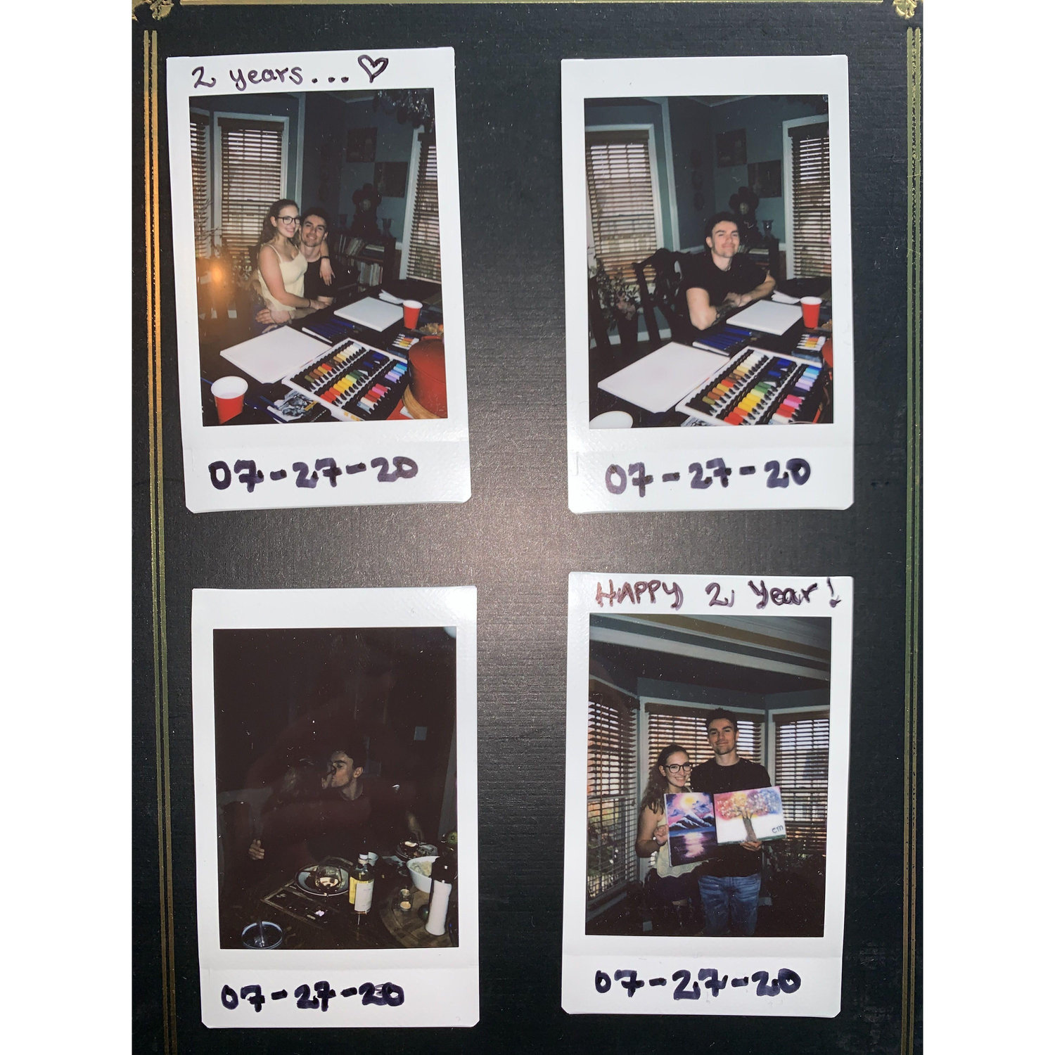 Sam and Chase celebrated their 2 year anniversary quarantine style together in 2020.