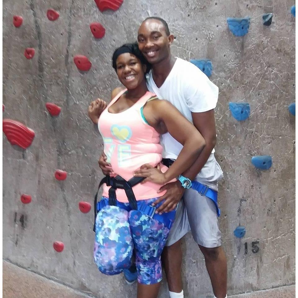 "Island Rock" Dae facing his fear of heights..