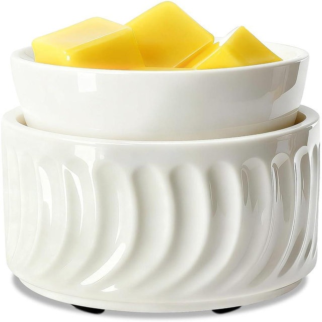 Bobolyn Wax Melt Warmer 4-in-1 Electric Ceramic Essential Oil Burner Warmer for Scented Wax Fragrance Melter for Home Office Bedroom Gifts for Her & Home Decor