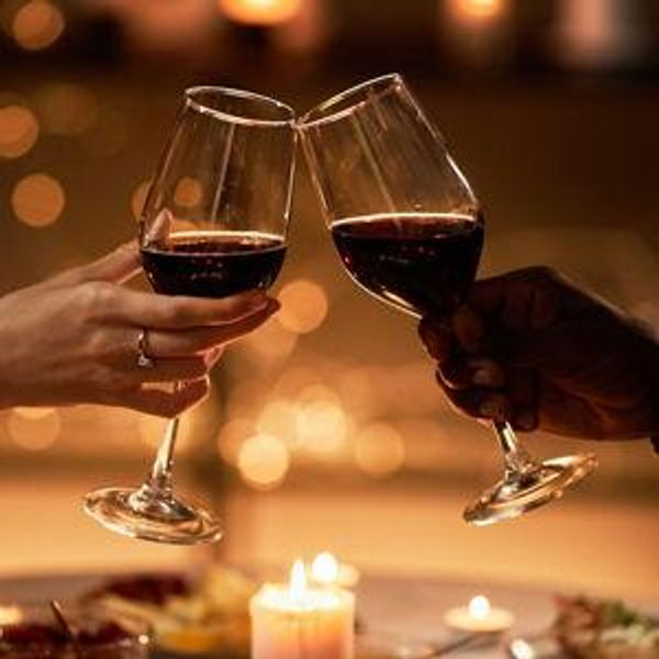 Romantic dinner in the Dolomites