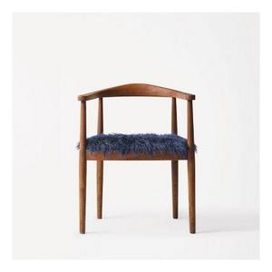 Product description page - Walnut with Faux Fur Accent Chair - Project 62™