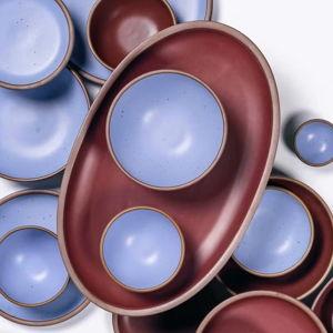 Oval Serving Platter - Wine Dark Sea