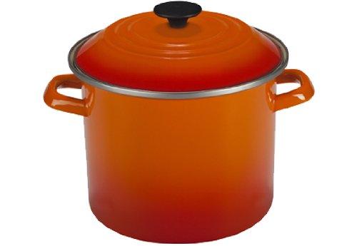 Le Creuset Enamel-on-Steel 8-Quart Covered Stockpot, Flame