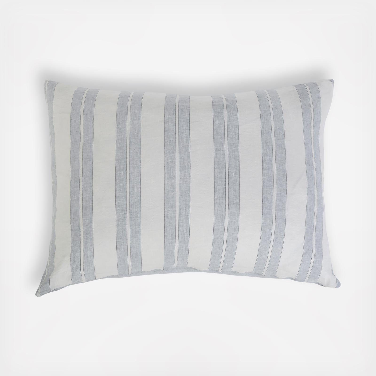 Pom Pom at Home Carter Big Pillow with Insert - Ivory/ Denim