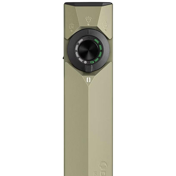 OLIGHT ArkPro Ultra EDC Flat Flashlight, Rechargeable Portable Flash Light, 1700 Lumens with White LED, UV and Green Beam for Working, Emergency, Camping, Everyday Carry (Olive Green CW)