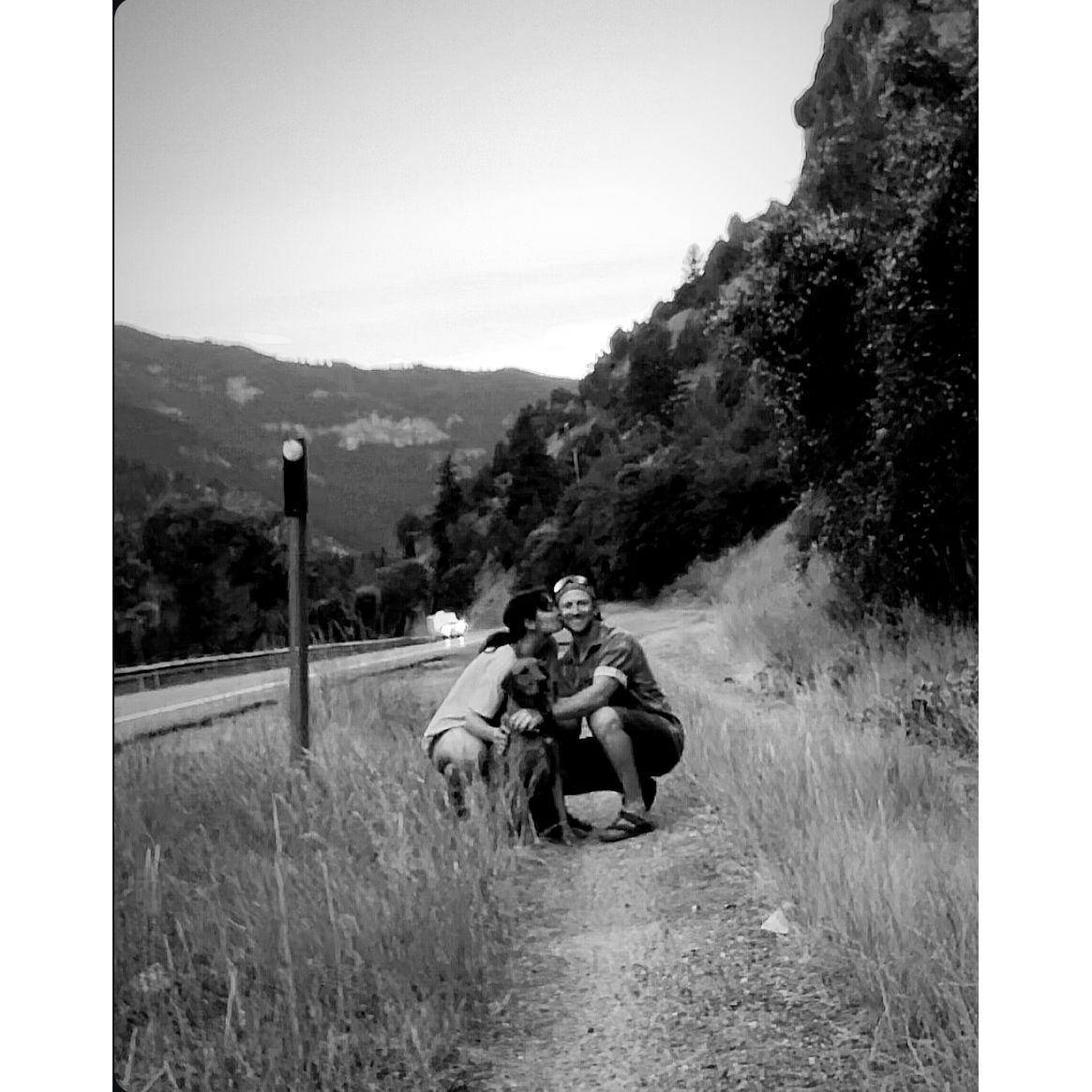 Moments after our first outdoor climb together, “Starshart.”