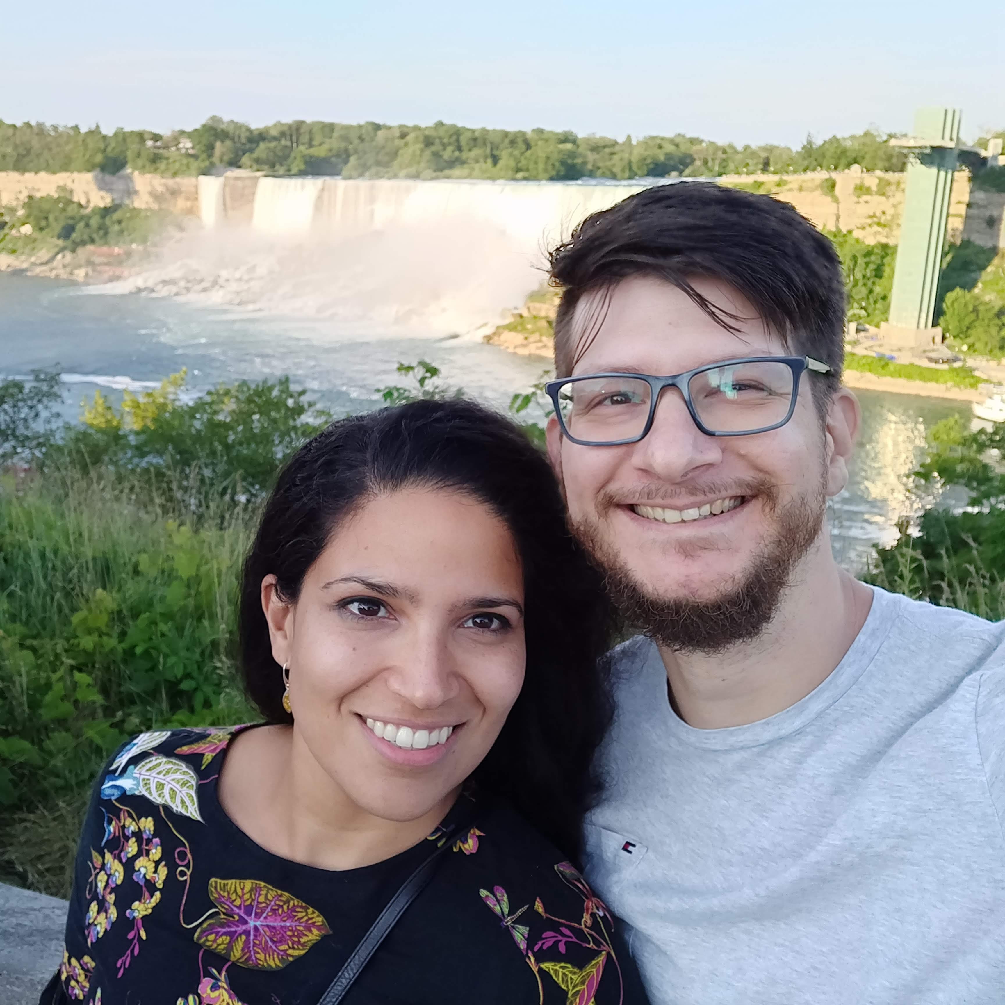 Niagara falls in Canada. It was pretty cool and wet - literally!