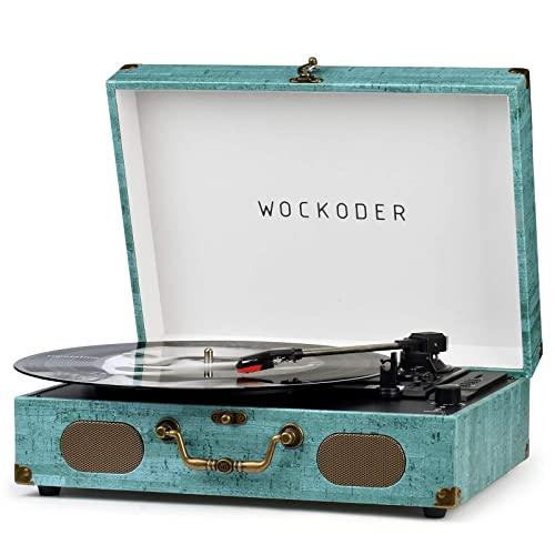 Record Player Turntable for Vinyl Record Player Wireless LP Portable Phonograph with Built-in Dynamic Speakers Suitcase Design Turntable USB SD 3-Speed Belt-Driven Vinyl Record Player