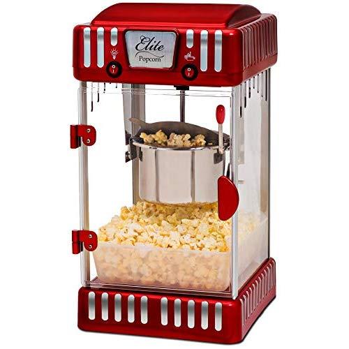 Maxi-Matic EPM-250 Tabletop Kettle Popcorn Popper Machine, Red