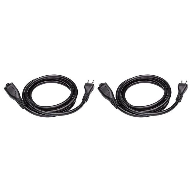 Amazon Basics 6-Foot Extension Cord - 13 Amps, 125V - 2-Pack, Black