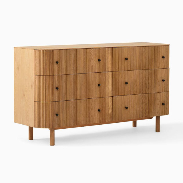 Ellington 6-Drawer Dresser, Blonde, Bronze