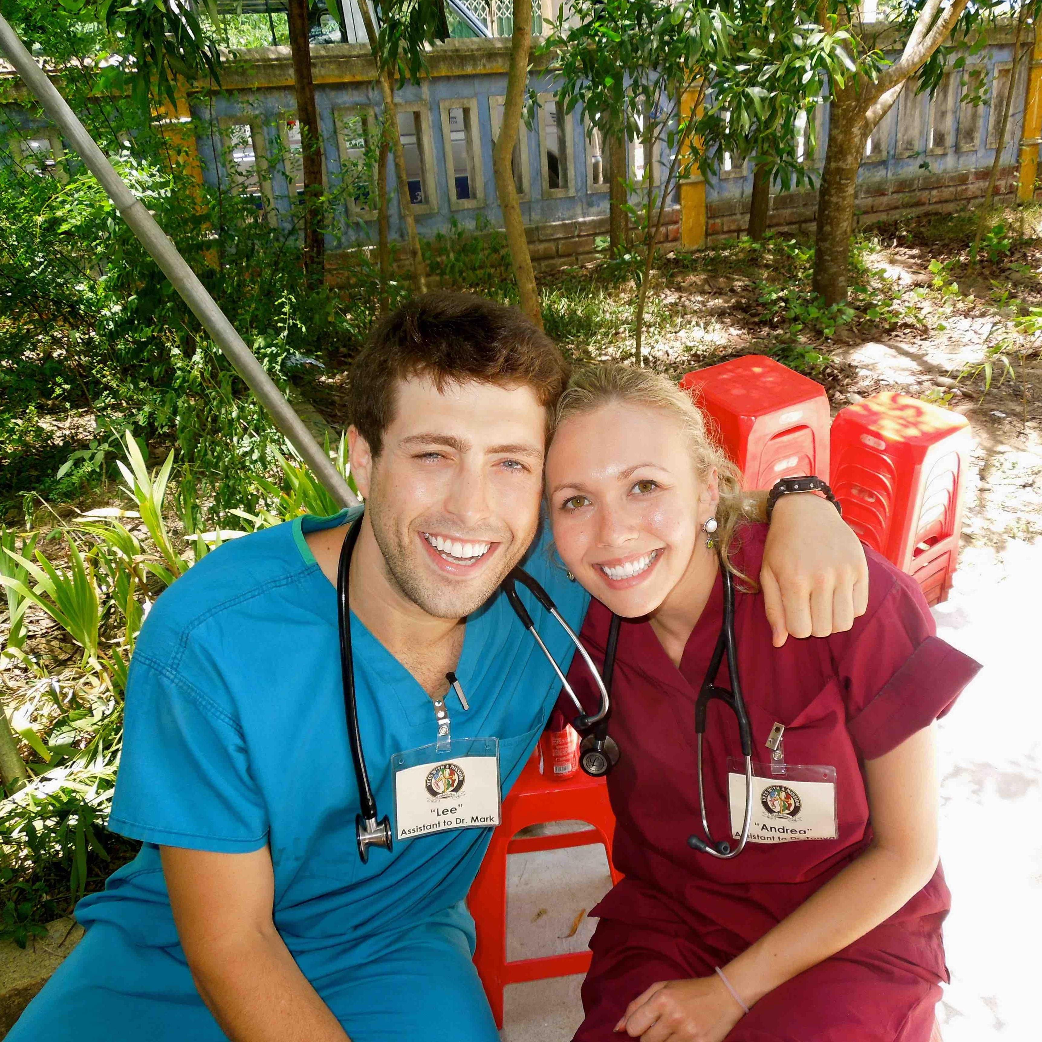 Our medical mission trip to Vietnam as medical students.