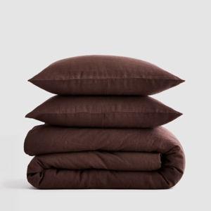 Linen Duvet Cover Set | Quince in Espresso | Size: King