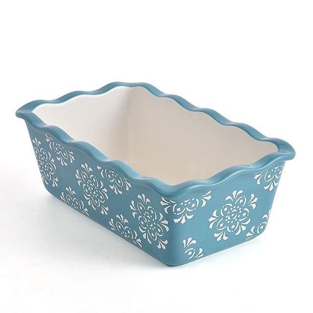 Original Heart Loaf Pan Ceramic Bread Pan Green Meatloaf Pan Baking Pans Bread Pans for Baking Nonstick Bread Loaf Pan