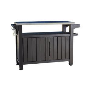 Unity XL 78 Gal. Grill Serving Prep Station Cart with Patio Storage