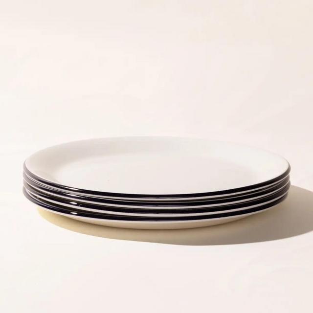 Dinner Plates | Made In (Navy Rim)