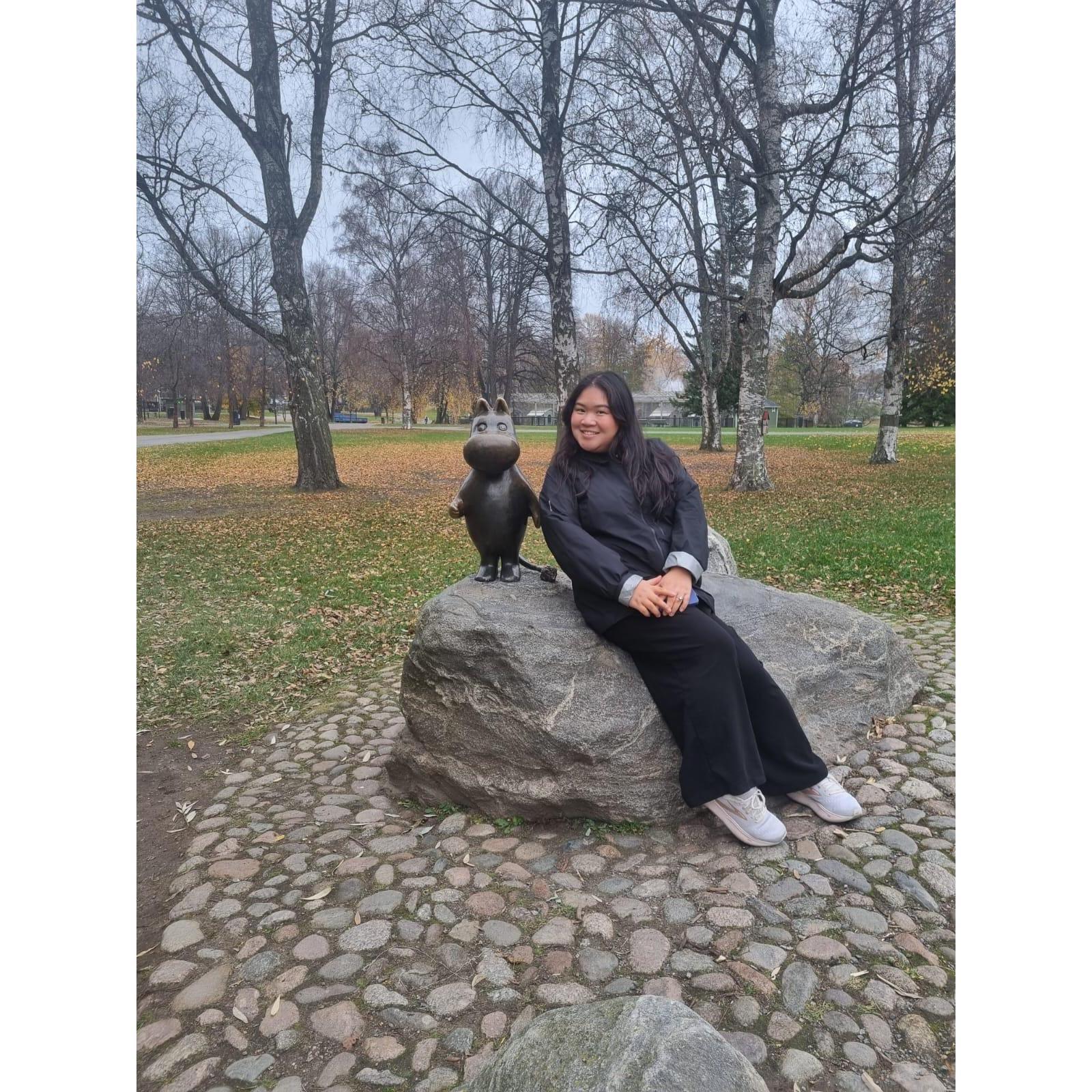 Outside the moomin museum in Tampere, Finland!!!!!!!!!!!!!!!!! Fall 2024