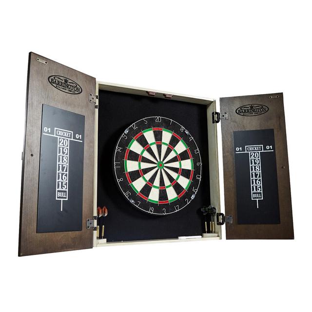 Bellevue Premium Bristle Dartboard and Cabinet Set with Darts