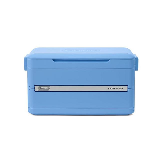 Coleman Snap 'N Go 45-Quart Collapsible Hard Cooler, Portable Hard-Sided Cooler with Waterproof Removable Liner, Space-Saving & Quick Set Up, 55 Hours Cold, Daydream Blue