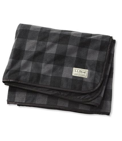 Waterproof Outdoor Blanket, Plaid - Shale Gray/Black