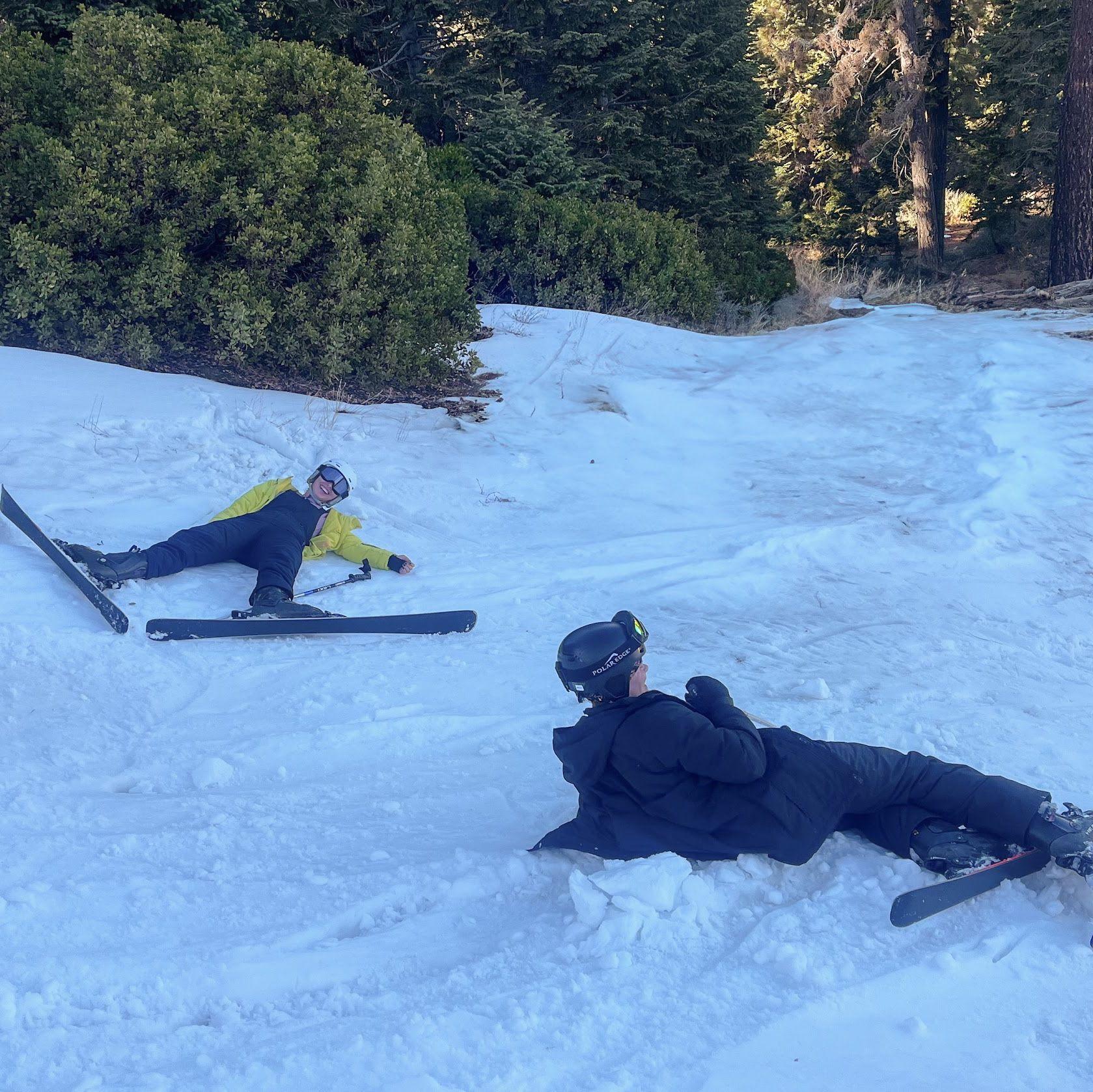 Our second big trip & David's first time skiing, visiting Aidan in California! Ella's bridesmaid Lizzy joined on the slopes, too