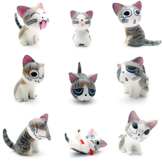 9 Pack Fridge Magnets Cat Refrigerator Office Magnets for Calendars Whiteboards Maps Resin Fun Decorative Decoration