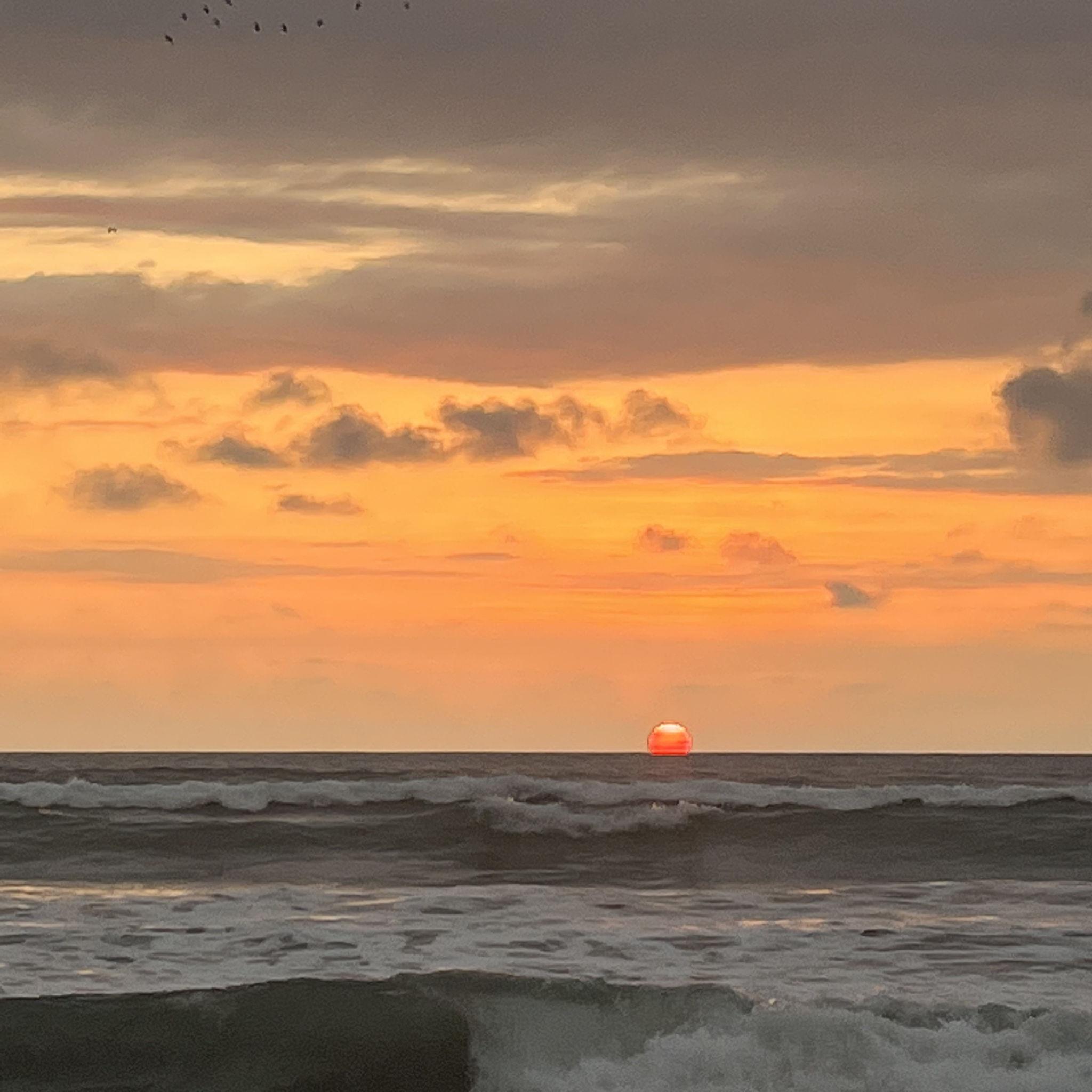 Ayampe beach at sunset