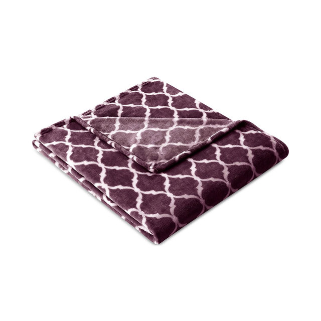 Madison Park Oversized 60" x 70" Ogee-Print MicroLight Plush Throw