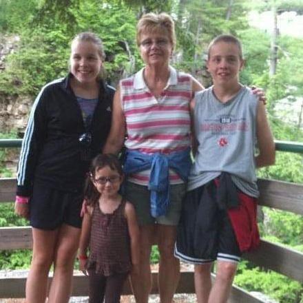 Carol, Sophie, Grammy, & Jason hiking