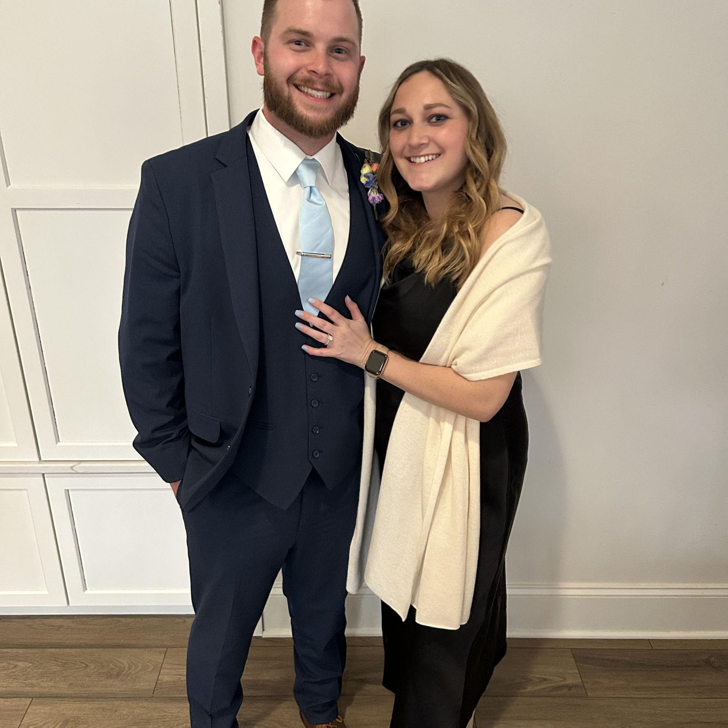 Tyler and Lauren attending their friends wedding.